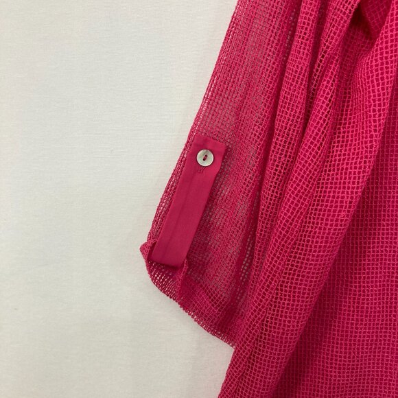 Joseph Ribkoff size 8 Pink Quarter Zip Rolled Sleeve Pullover Top Office Career - Picture 4 of 11